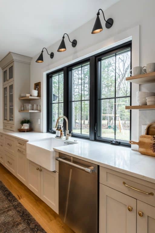 Boho Chic Kitchen with Spacious Storage - Maine Cabinet Company