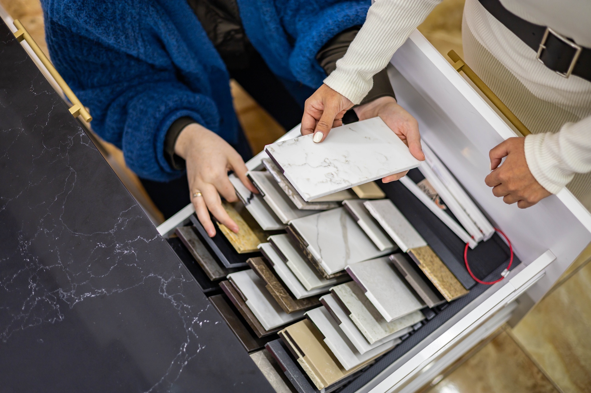 granite or marble countertops